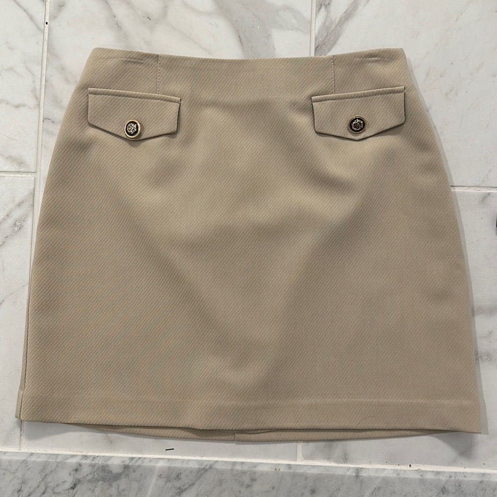Khaki mini skirt
